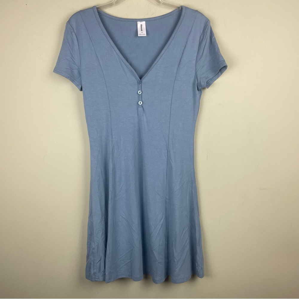 NWOT Abound Short Sleeve Henley Skater Fit and Flare Dress Size M - Picture 4 of 14